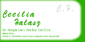 cecilia halasz business card